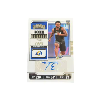 PANINI 2023 Ball Game Ticket, Rising Stars RC Rams, Evans, Autographed Card, Card Access Pass Sports Cards 1 Pc