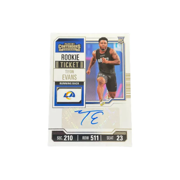 PANINI 2023 Ball Game Ticket, Rising Stars RC Rams, Evans, Autographed Card, Card Access Pass Sports Cards 1 Pc-0
