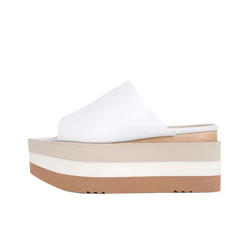 Paloma Barceló Slide Slippers 8cm Women's White