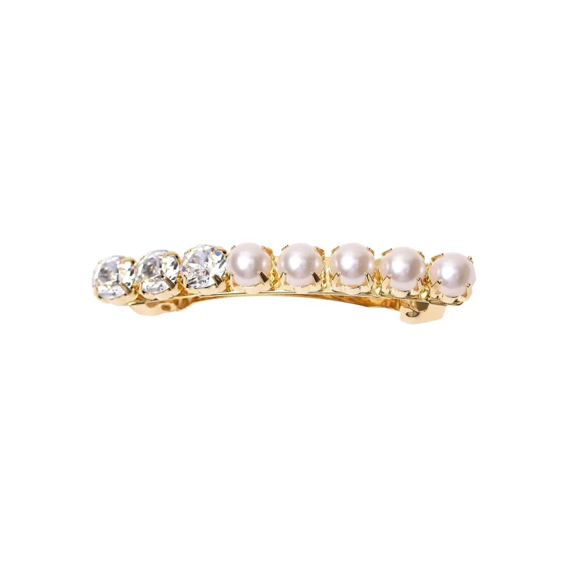 DANA BURTON Iron Artificial Pearl Swarovski Hair Clips Women's Gold-0