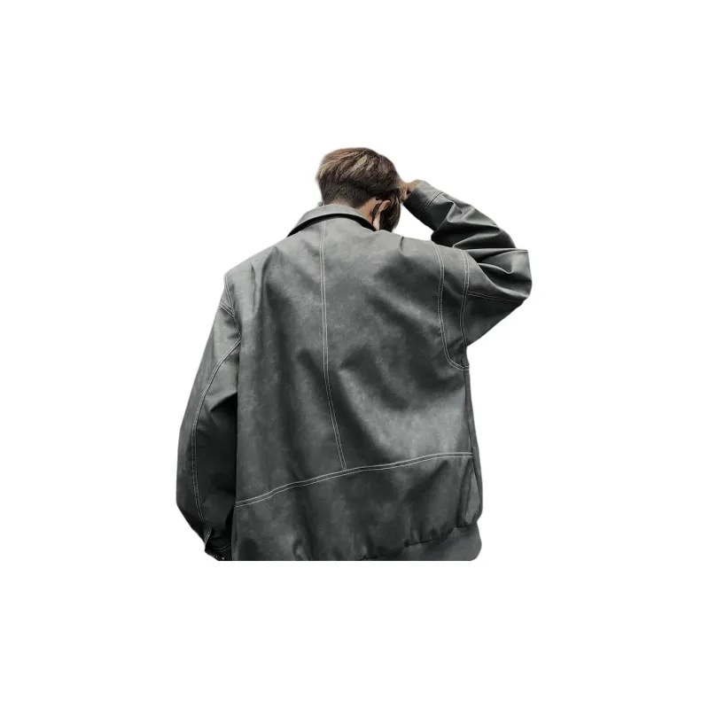 FOR FEAR THAT Leather Jacket Unisex-8