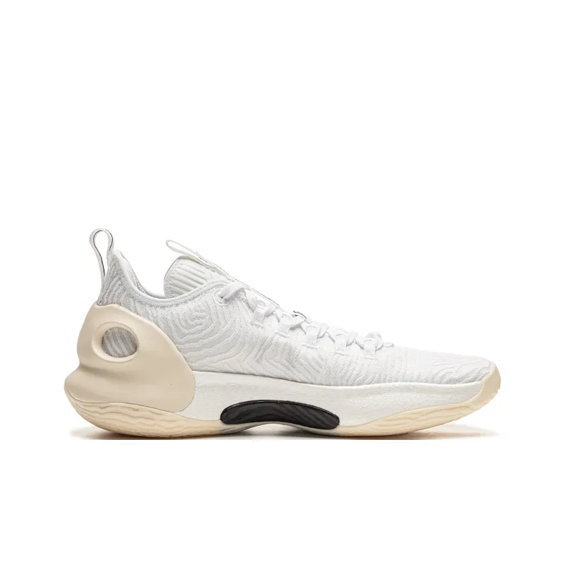 LiNing Charming Ultra Low Anti Slip Wear Resistant Low Top Basketball Shoes Men's White Black-1