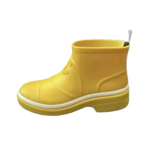 CHANEL Rain Boots Women's Yellow