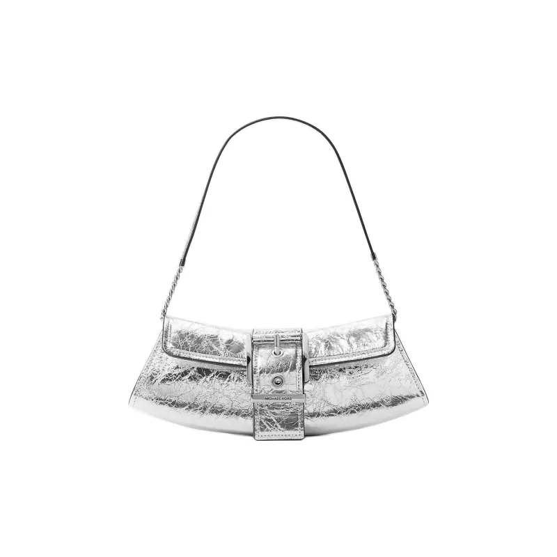 MICHAEL KORS Leather Handbag, Shoulder Bag Women's Silver-0