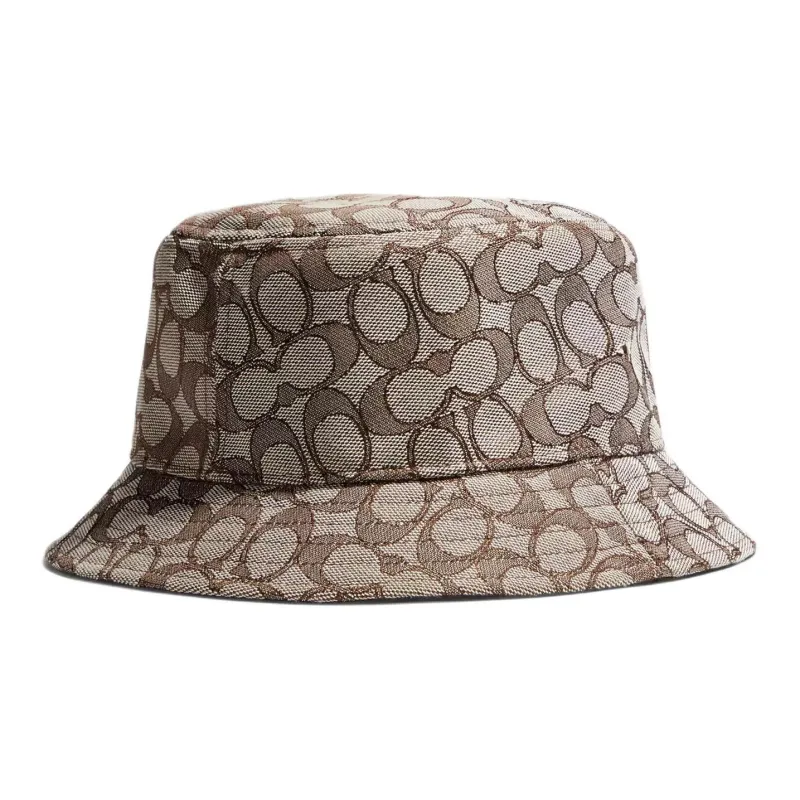 COACH Cotton Bucket Hats Men's Brown-0
