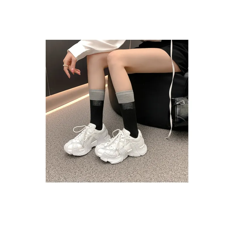 MIS. DANNY Breathable Chunky Sneakers Women's White-2