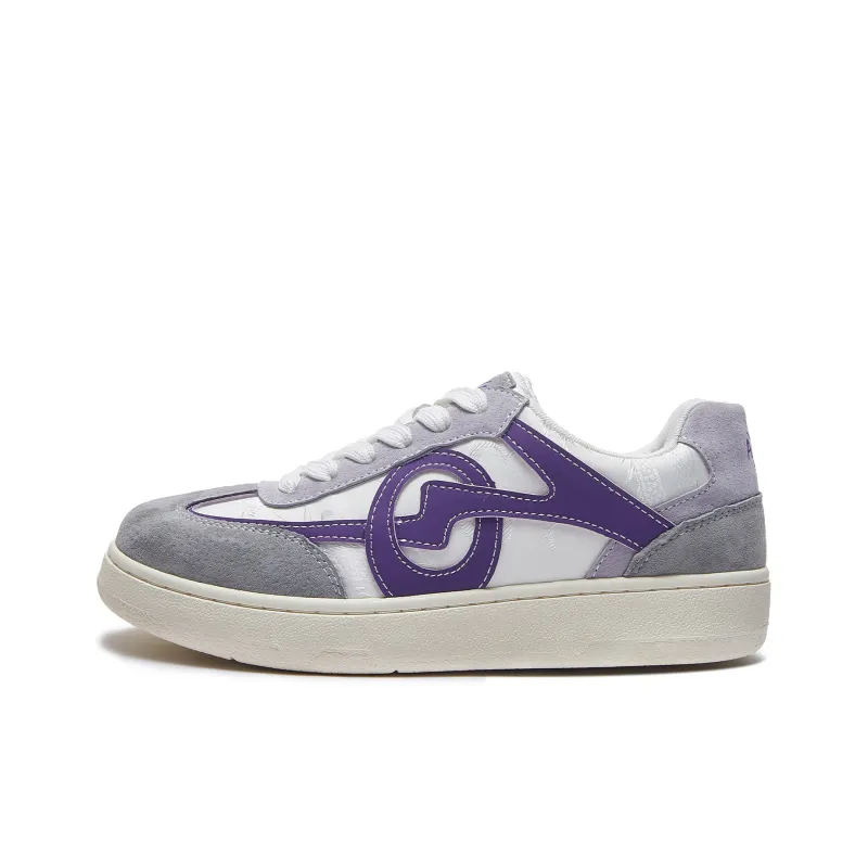 DFOA Wear Resistant Low Top Skateboard Shoes Unisex Purple-0