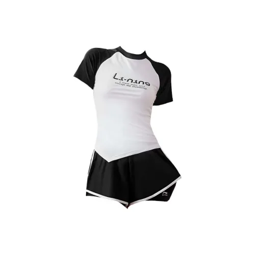 LINING Two-Piece Swimsuits Women's Black/White