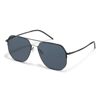 HELMER Alloy Irregular Shape Sunglasses Unisex Sky Black Tech Blue Shimmering Silver