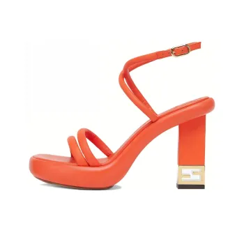 FENDI Baguette Strap Sandals Women's Orange
