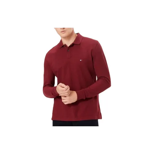 Tommy Hilfiger Polo Shirts Men Burgundy