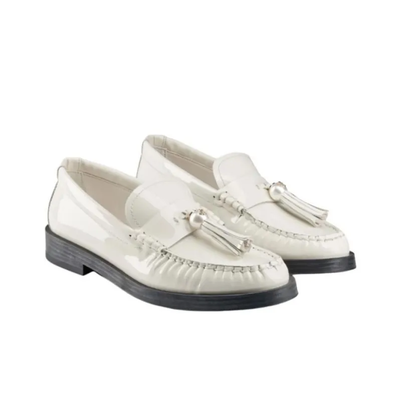 Jimmy Choo Addie Pearl-embellished Leather Loafers-2