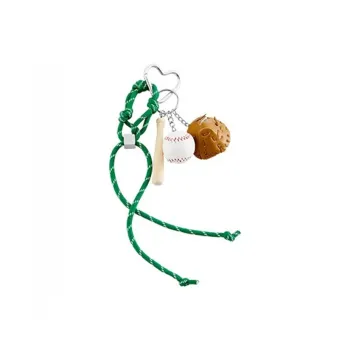 Nylon Charm Car Keychain Individual Backpack Lanyard Decoration Bag Accessory Unisex Green/Multicolor