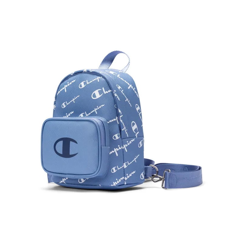 Champion Synthetic Leather, Textile Backpack Small Size Unisex Caesar Blue/Black-1