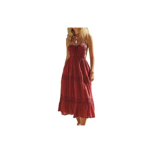 FREE PEOPLE Slip Dresses Women's Aged Red/Time-Worn Red