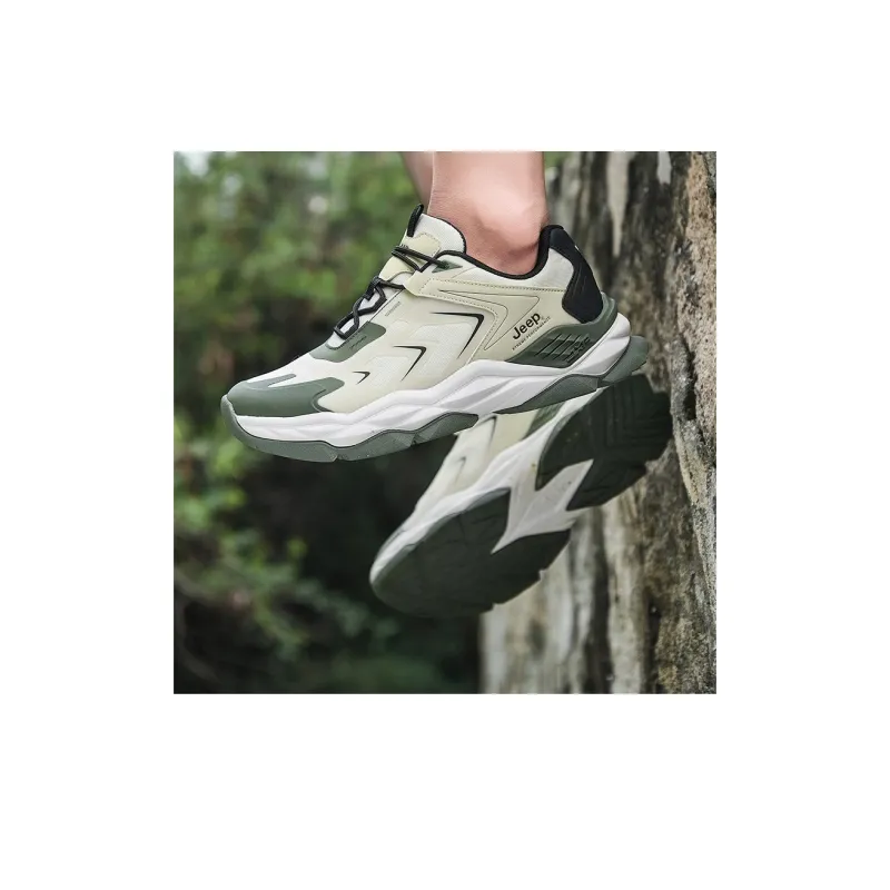 Jeep Anti Slip Wear Resistant Breathable Lightweight Low Top Trekking Shoes Men's Sand-6