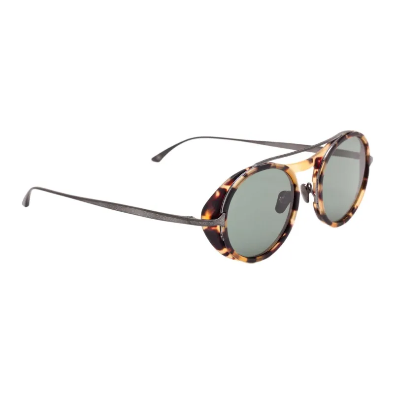 MASUNAGA Pure Titanium Acetate Fiber Aviator Sunglasses Unisex Tortoiseshell-2