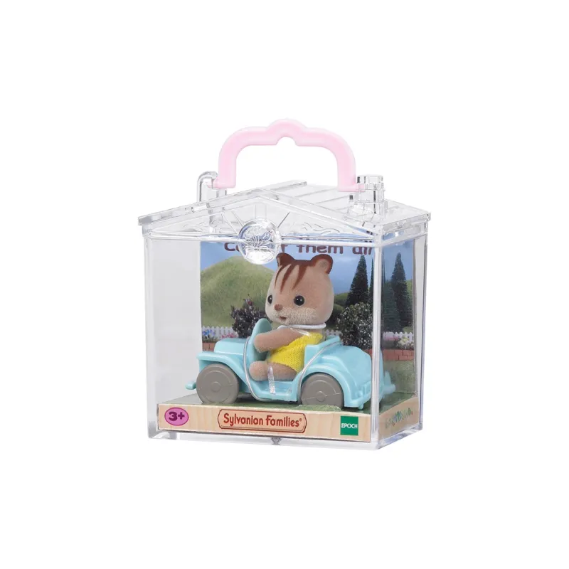 Sylvanian Families Squirrel Baby And Car Dolls Plush Doll Small Size Tall-1