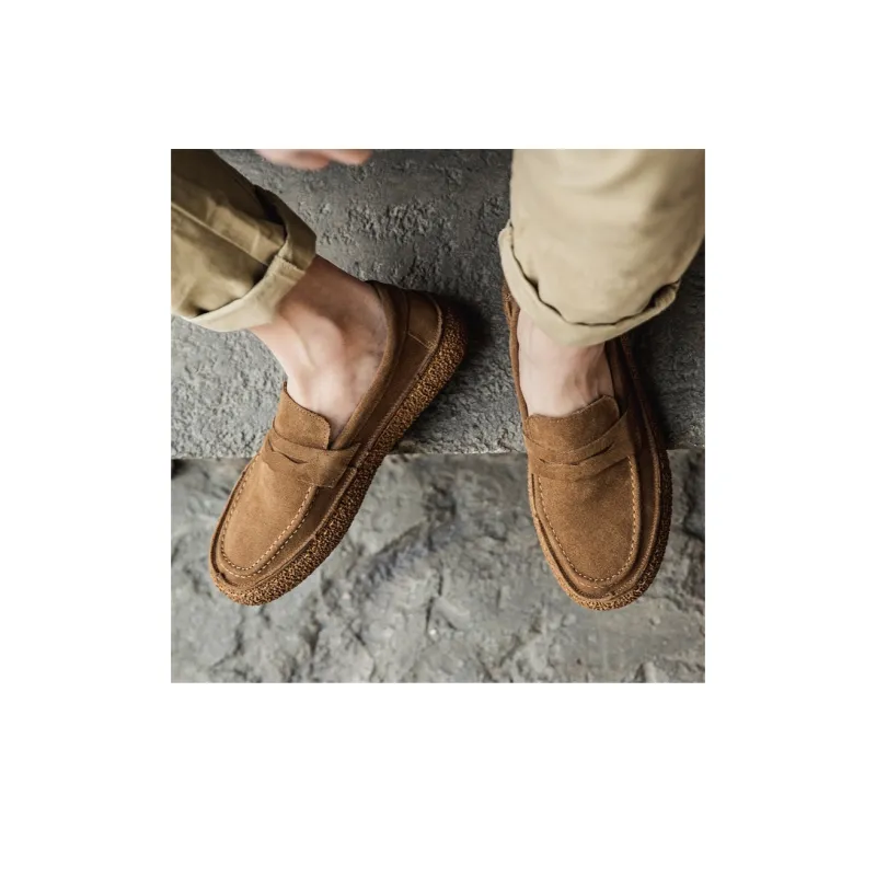Product B Loafers Gommino Loafers Driving Shoes Men's Brown-1