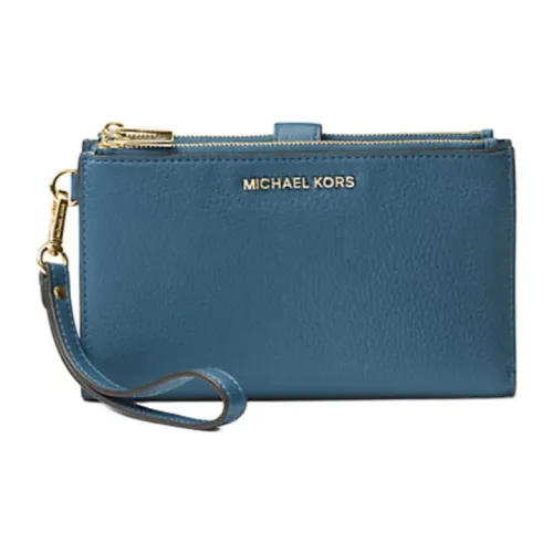 MICHAEL KORS Leather Wallet Women's Dark Blue