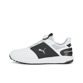 PUMA IGNITE ELEVATE Slip Resistant, Abrasion Resistant, Waterproof Low Top Golf Shoes Men's White Black