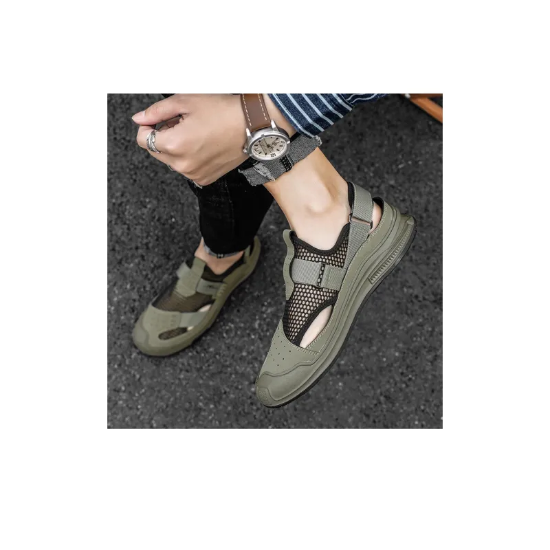 G.N.SHIJIA River Trekking Shoes Men Black/Green-4