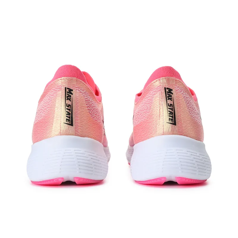 XINGHUOLI Cushioned Slip-Resistant Breathable Low-Top Carbon Plate Technology Running Shoes Unisex Highlighter Pink-7