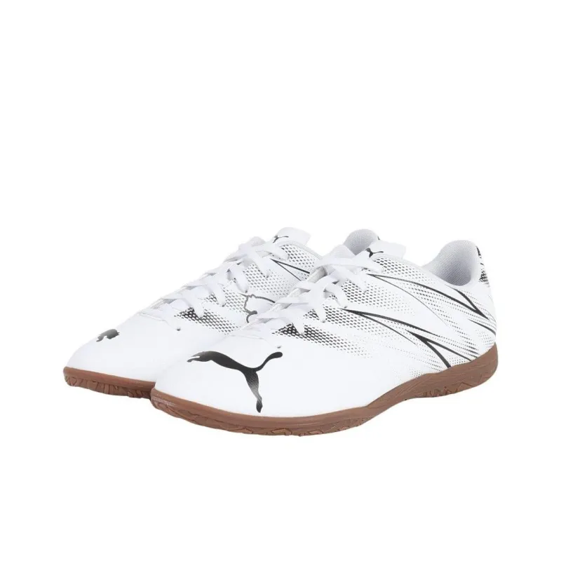 PUMA INDOOR Anti Slip Wear Resistant Soccer Shoes Men's White Black-2