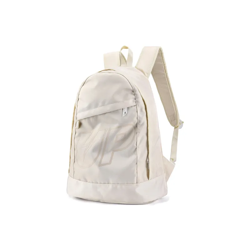 TURN UP Polyester Students Backpack Laptop Bag Regular Unisex Ecru-1