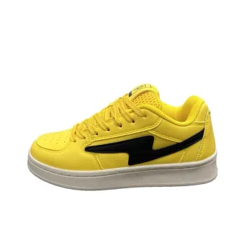 CHERRY&KALIKA Slip Resistant, Abrasion Resistant, Lightweight, Breathable Low Top Skateboard Shoes Women's Bumblebee