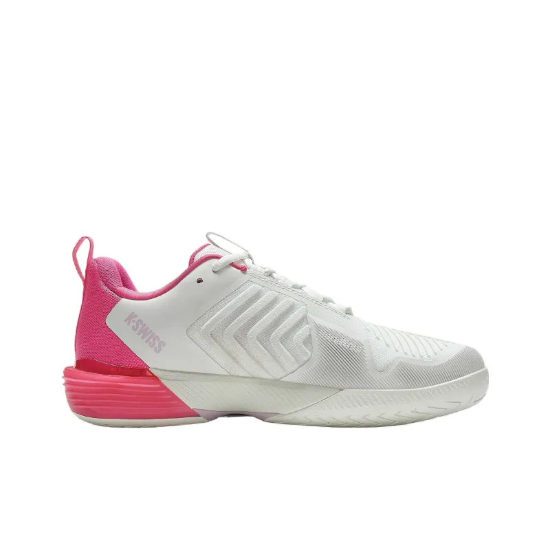 KSWISS Slip Resistant Low Top Running Shoes Men's White Pink-1