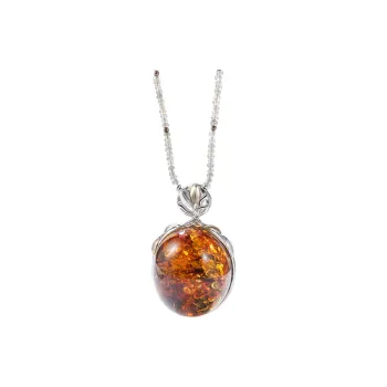 S&A S925 Silver Green Agate Fine Jade Necklaces Women's