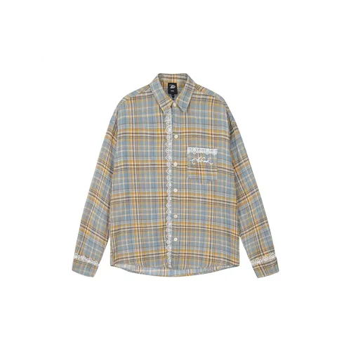 A Chock Shirts Unisex Yellow And Blue Plaid