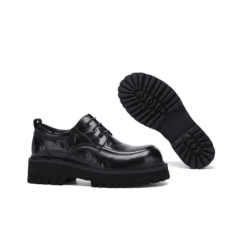 U7 Men's Casual Shoes Men Low Top Black-2