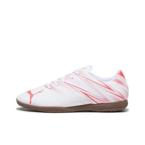 PUMA INDOOR Soccer Shoes Men Low-Top White/Red