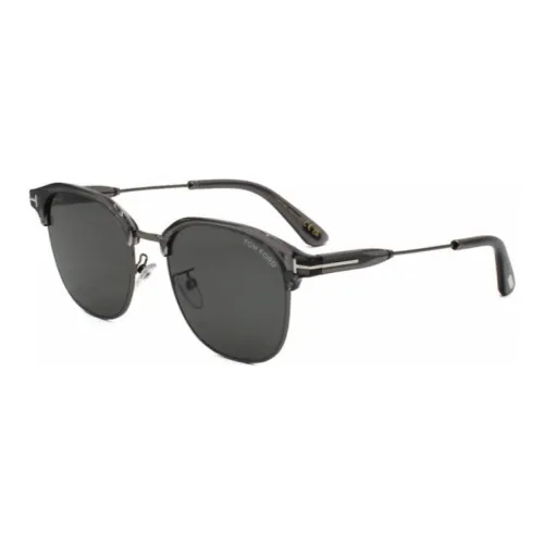 TOM FORD Plastic Metal Browline Sunglasses Unisex Gray