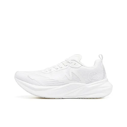 Sonic Cat Cushioning Abrasion Resistant Breathable Slip Resistant Low Top Carbon Plate Running Shoes Unisex White
