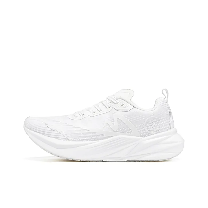 Sonic Cat Cushioning Abrasion Resistant Breathable Slip Resistant Low Top Carbon Plate Running Shoes Unisex White-0