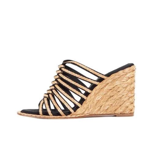 Paloma Barceló Slide Slippers 9cm Women's Black