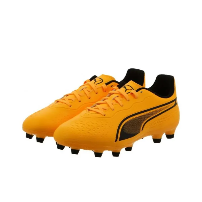 PUMA KING MATCH AG Short Rubber Studs HG Short Rubber Studs Anti Slip Wear Resistant Soccer Shoes Unisex Orange Black-2