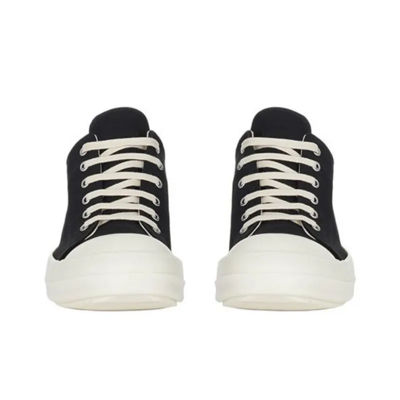 Rick Owens DRKSHDW Porterville Mid Top Canvas Shoes Men's Black-2