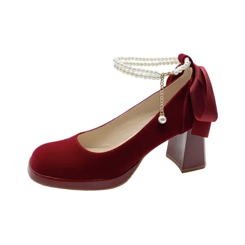 MXGM High Heels Women's Burgundy