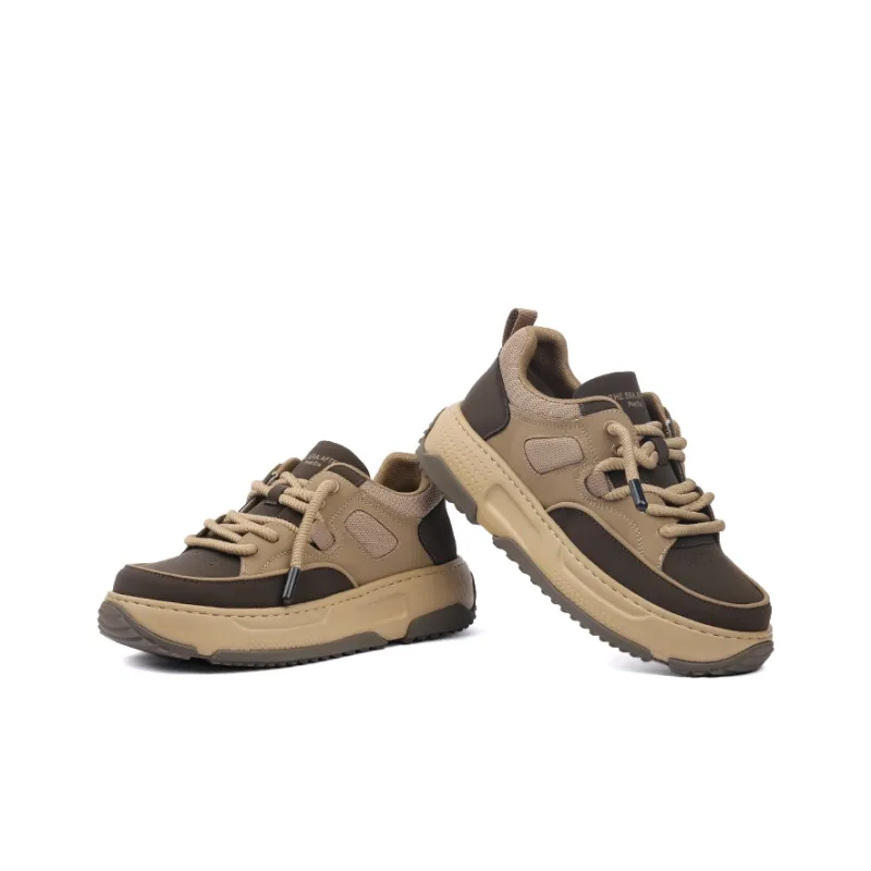 Tide Attack Low Top Casual Shoes Men's Dark Khaki-3