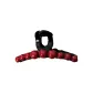 Red Round Bead Tubas Claw Clip
