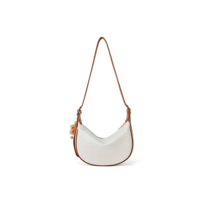 BOSTANTEN PU Shoulder Bag Regular Women's Black/Brown/Ecru-21
