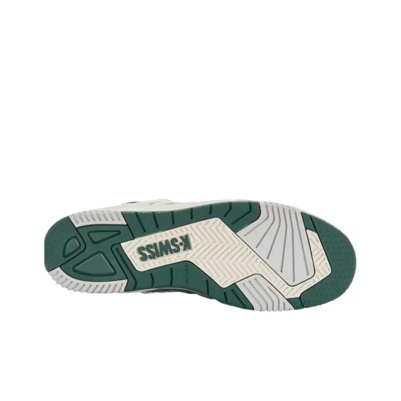 KSWISS Slip Resistant And Abrasion Resistant Coverage Low Top Tennis Shoes Men's BRILLIANT WHITE/POSY GREEN-5