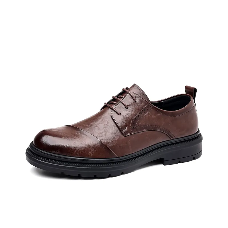 Bull charm Men's Casual Shoes Men Low Top Black/Brown-4