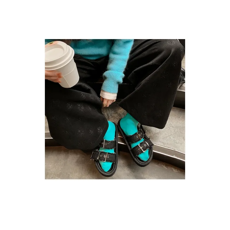 STARRO Slide Slippers Women's Black/Blue-4