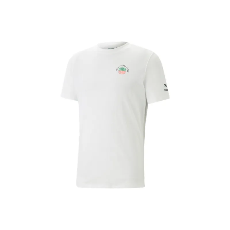 PUMA Worldwide Graphic T Shirts Unisex White-1