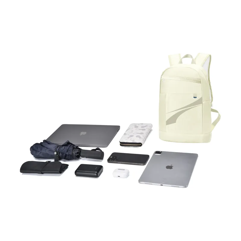 TURN UP Polyester Backpack Laptop Bag Regular Unisex Beige-3